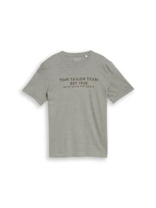 Tom Tailor - T-Shirt mit Logo-Print grün - Gr. - XL