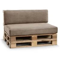 FAVRE Palettenkissen CosyRib Ribcord Garten Set PFLA(Sitzkissen 120x80+Rückenlehne 120x40), Kissen