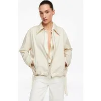 comma Funktionsjacke Indoor-Jacke Lyocell-Baumwoll-Jacke mit regulierbarer Saumweite