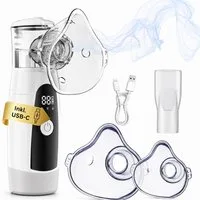 ibettertec Inhalationsgerät Inhalationsgerät Elektrischer Inhalator, Leises Vernebler Inhaliergerät für Erwachsene, Kinder & Babys, Ultraschall Nebulizer, Tragbar, Kompakt & Leicht zu Reinigen