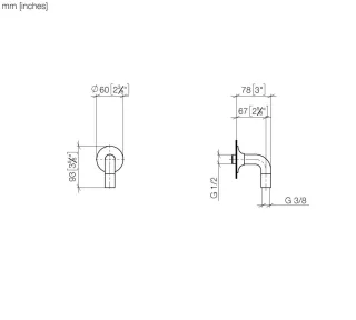 Dornbracht Wandanschlussbogen VAIA 28450809 Light Gold gebürstet, 28450809-27 28450809-27