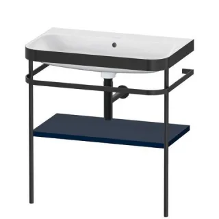 Duravit Happy D.2 Plus c-bonded Set mit Metallkonsole Nachtblau Seidenmatt 775x490x850 mm - HP4737N9 HP4737N9898