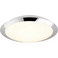 TRIO Leuchten LED Deckenleuchte, LED fest integriert, Warmweiß, Kleine flache Bad-Lampe für Decke in Chrom, Gäste WC oder Flur Ø 29cm