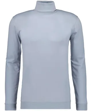 RAGMAN - Pima-Rollkragen-Shirt mit Bund silber - Gr. - L