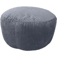relaxdays Pouf mit Cordbezug (1-St), Dunkelgrau