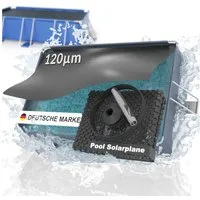 Planenfux® Solarabdeckplane Solarplane Pool rechteckig schwarz 120µm aus PE Noppenfolie, 300 x 200 cm: Rechteckige Solarfolie 300 x 200 cm mit 120µm PE