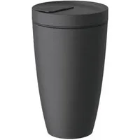 Villeroy & Boch Coffee-to-go-Becher Coffee to go Becher 0,35 l Manufacture Rock, 1-tlg., Premium Porcelain, Coffee to go Becher, Ø8,8cm, Premium Porcelain, schwarz
