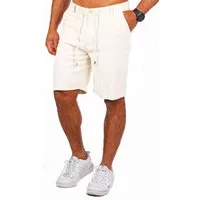 CARISMA Shorts Herren Leinen Baumwoll Mix Hose kurz trendig angenehm regular fit 2219 in Unifarbe
