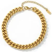 salazar.plus Gliederarmband Luxus Damen Herren Glieder Armband vergoldetes Edelstahl Cuban Design