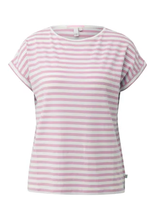 qs - T-Shirt creme/pink - Gr. - M