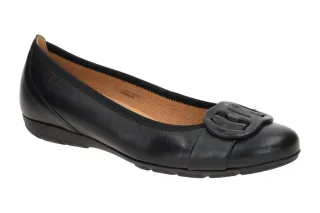 Gabor 84.163 Damen Ballerinas Slipper schwarz Lammnappa Luftkammersohle