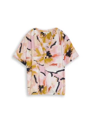 Tom Tailor - Bluse mit Muster big abstract flower print - Gr. - 42