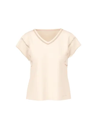 Marc Cain Collections - Shirt mit Cotton Voile bright ecru - Gr. - 42