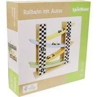 Rollbahn mit Autos, Kugelbahn holz