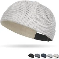 Zaewry Dockermütze Docker-Cap Herren Seemannsmütze Hafenmütze Basecap Randlose Docker-Mütze für Damen Herren Leichte Mesh-Totenkopf-Kappe