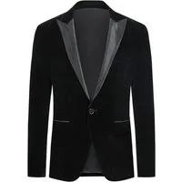 Allthemen Smokingsakko Herren Sakko in Samt Optik Smokingjacke Slim Fit