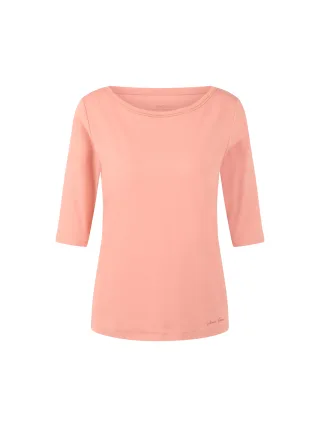 Marc Cain Collections - Halbarm-T-Shirt mit Schmuckband-Details peach beige - Gr. - 36