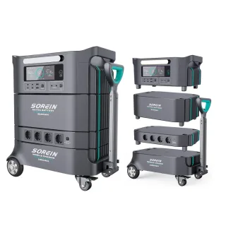 [EU Direct] Sorein Portable Power Station Electric Solar Generator Outdoor with 1037Wh LiFePO4 Battery, Battery Chassis,