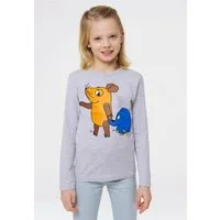 LOGOSHIRT Langarmshirt Sendung mit der Maus - Maus & Elefant mit coolem Print