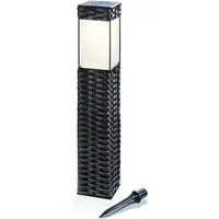 esotec LED Gartenleuchte Esotec Solarleuchte Rattan, 3500K warmweiß, Höhe 50 cm, Gartenleuchte