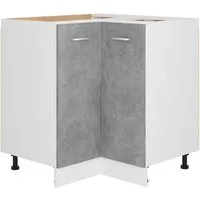 vidaXL Hängeschrank Eckunterschrank Betongrau 75,5x75,5x81,5 cm Holzwerkstoff