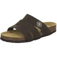 AFS-Schuhe 211376 modische Pantolette für Damen mit Fußbett, bequeme Sandalen aus Leder