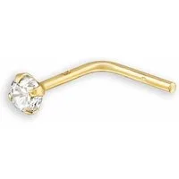Monkimau Nasenpiercing 14K Gold Nasenstecker 2mm Zirkonia Nasenschmuck Damen