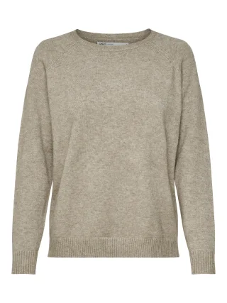 ONLY - ONLLESLY KINGS L/S KNT NOOS Beige - Gr. - M