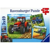 Ravensburger Puzzle RAVENSBURGER Landmaschinen-Puzzle 3x49 Teile, Puzzleteile