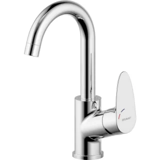 Bravat Palma Waschtischarmatur 3516002 mit hohem Auslauf, mit Ablaufgarnitur, chrom