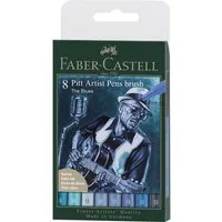 Faber-Castell Künstlerstift Faber-Castell Pitt Artist Pen Brush Tuschestift - 8er Etui