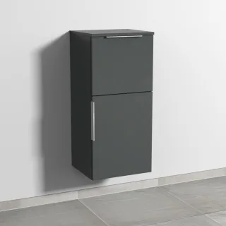Sanipa 3way Mittelschrank mit 1 Tür und 1 Auszug, Anthrazit-Matt, UM12922 UM12922