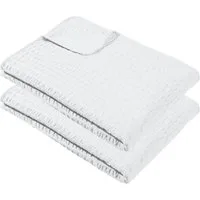 Wohndecke Sommerdecke "Detroit" 2er-Pack, REDBEST, Microfaser-Seersucker Uni
