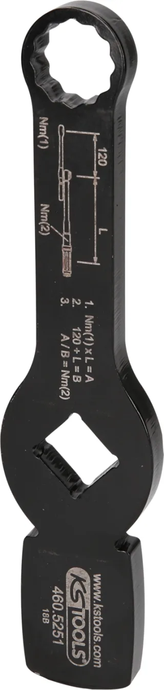 KS Tools 3/4" Schlag-Zwölfkant-Schlüssel mit 2 Schlagflächen, 21 mm - 460.5251