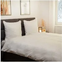 Casa Colori Bettwäsche Teddy Flausch, Polyester, 2 teilig, uni, offwhite