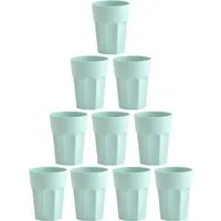 Engelland Becher Kunststoffbecher in modernen Pastellfarben, Mehrweg, 10-tlg., Kunststoff, spülmaschinengeeignet, bruchfest, wiederverwendbar, 400 ml, 0,4 Liter