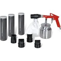 vidaXL Sandstrahler Druckluft Sandstrahlpistole Sandstrahler Set, Druckluft Sandstrahlpistole mit 3 Flaschen 4 Düsen Sandstrahlgerät