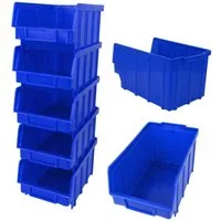 Schulz Haushaltswaren Stapelbox 5, 10 oder 20 Stück Sichtlagerkästen stapelbar vielseitig einsetzbar (5 St), aus hochwertigem Kunststoff