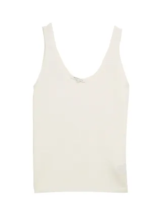 Denim Tom Tailor - Stricktop mit V-Ausschnitt off white - Gr. - L