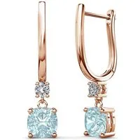 ROUGEMONT Paar Creolen Creolen Ohrringe Topas Gold 925 Sterling Silber Hypoallergen, Echtschmuck