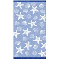 Delindo Lifestyle Strandtuch MIAMI, Frottee, Baumwolle, Frottier (1-St), mit Muschelmotiv in 3-D-Optik