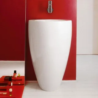 LAUFEN Waschtisch Il Bagno Alessi One 520x530, weiß mit LCC, mit integrierter Säule, 81197.1, 811971 H8119714001091