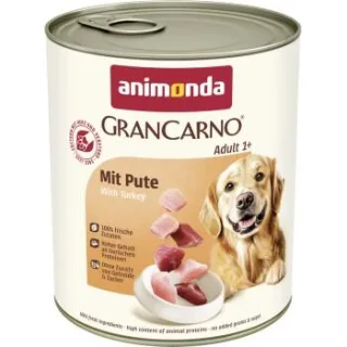 animonda GranCarno Original Nassfutter Hund Adult, Pute 12x800 g