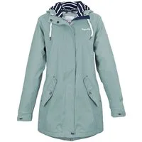 Regenliebe Regenjacke Friesennerz taillierter Regenmantel mit verstellbaren Kapuze