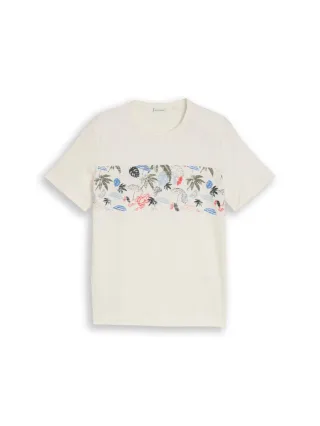 Tom Tailor - T-shirt mit Print braun - Gr. - XL