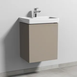 Sanipa 3way Waschtischunterbau zu Villeroy & Boch Avento Waschtisch mit 1 Tür, Sandgrau-Matt SF61967