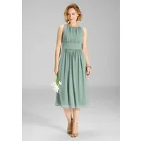 SWING Cocktailkleid - Chiffonkleid mit Taillenpasse Taillierter Schnitt mit fließendem Rockteil