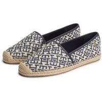 Tommy Hilfiger TH MONOGRAM JACQUARD ESPADRILLE Espadrille Sommerschuh, Slipper mit TH-Allover-Logodruck - schmale Form
