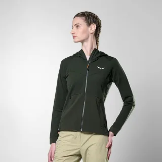SALEWA - Puez Merino Durastretch Kapuzenjacke Damen - Grün (Gr.36)