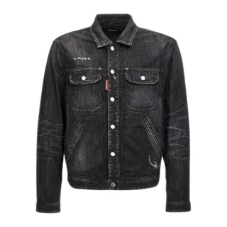 Dsquared2 Easy Wash Jeansjacke Schwarz